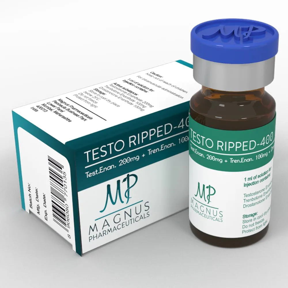 Testo Ripped 400 10ml/400mg Trenbolone Enanthate/ Test Enanthate/ Drostenolon Enanthate – Magnus